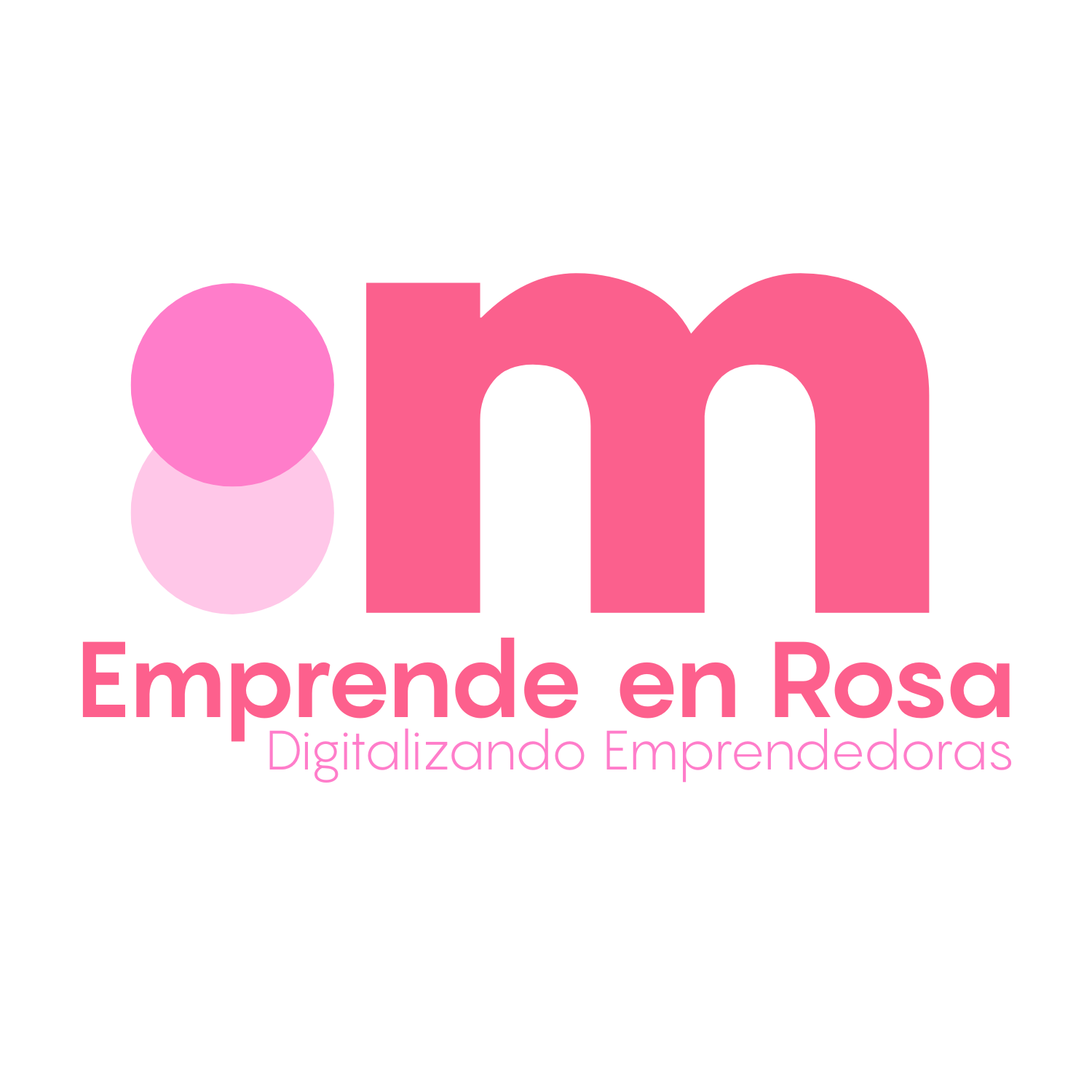 Imagotipo rosa Emprende en Rosa, sobre fondo transparente